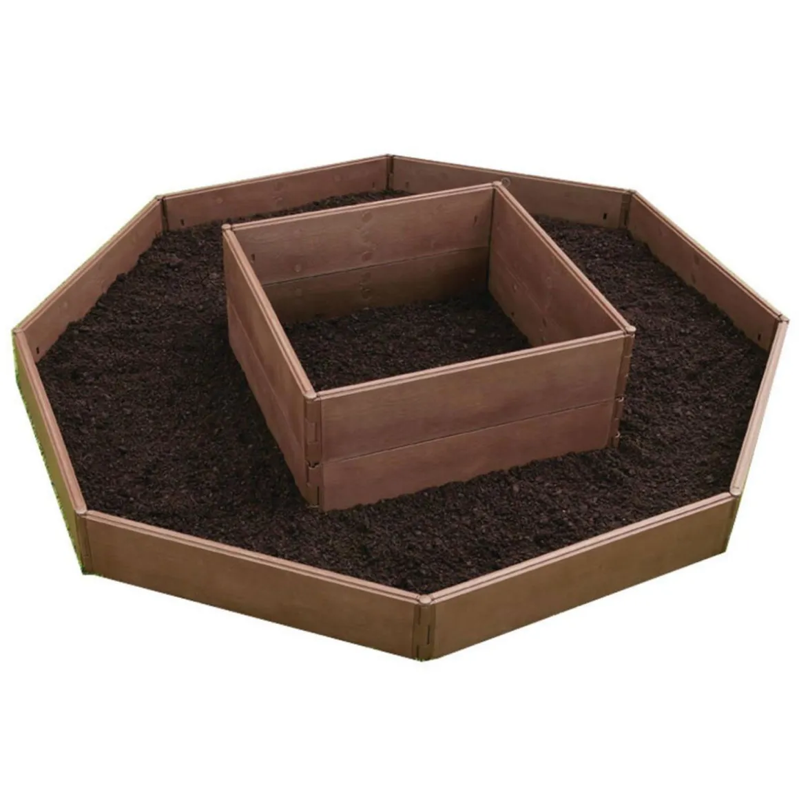 Wingart Variables Hochbeet 8 Paneele Holzstruktur braun