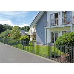 Zaunfeld Chaussee mattschwarz 200 x 100 cm