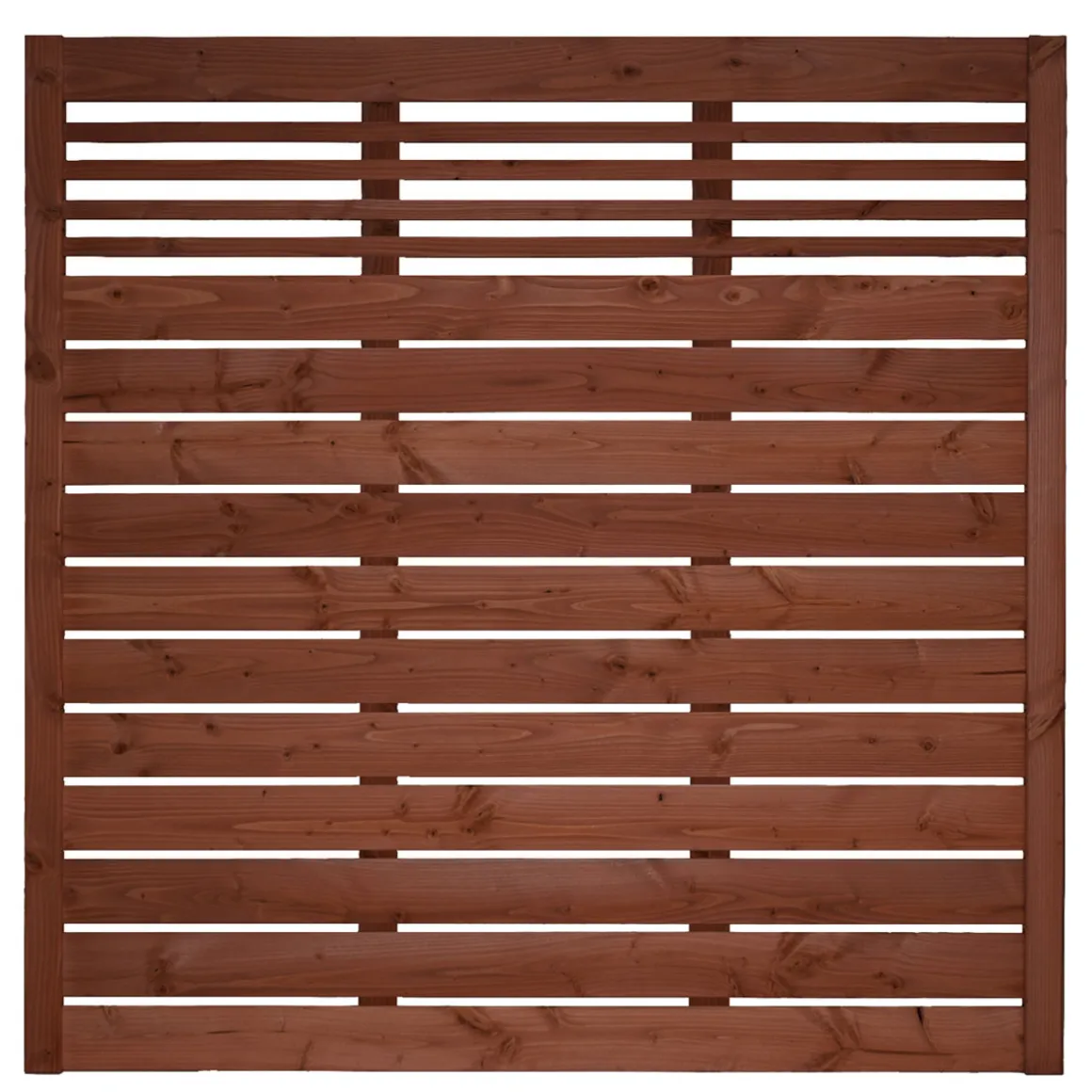 Zaunserie Aalborg Grundelement 180 x 180 cm Fichte tabak lasiert