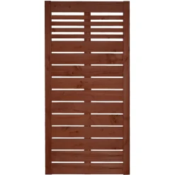 Zaunserie Aalborg Grundelement 90 x 180 cm Fichte tabak lasiert