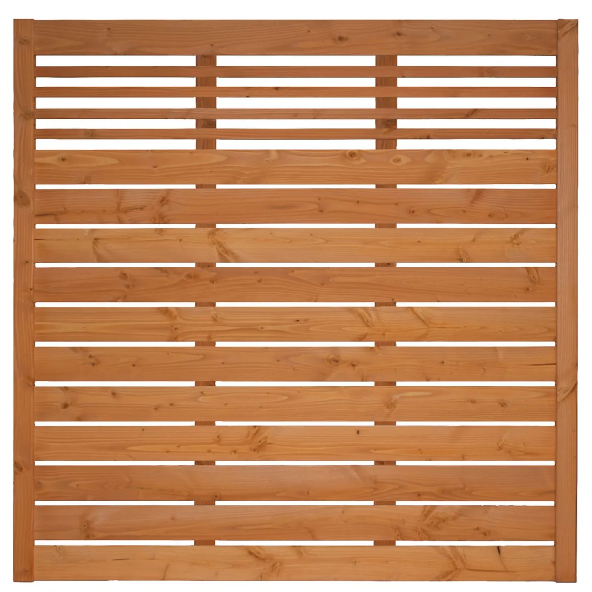 Zaunserie Aalborg Grundelement 180 x 180 cm Douglasie kirschbaumfarben lasiert