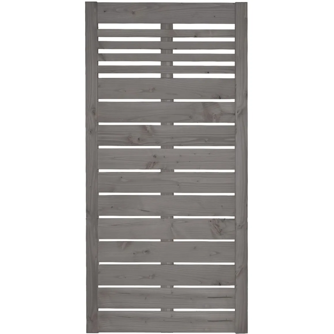 Zaunserie Aalborg Grundelement 90 x 180 cm Fichte basaltgrau lasiert