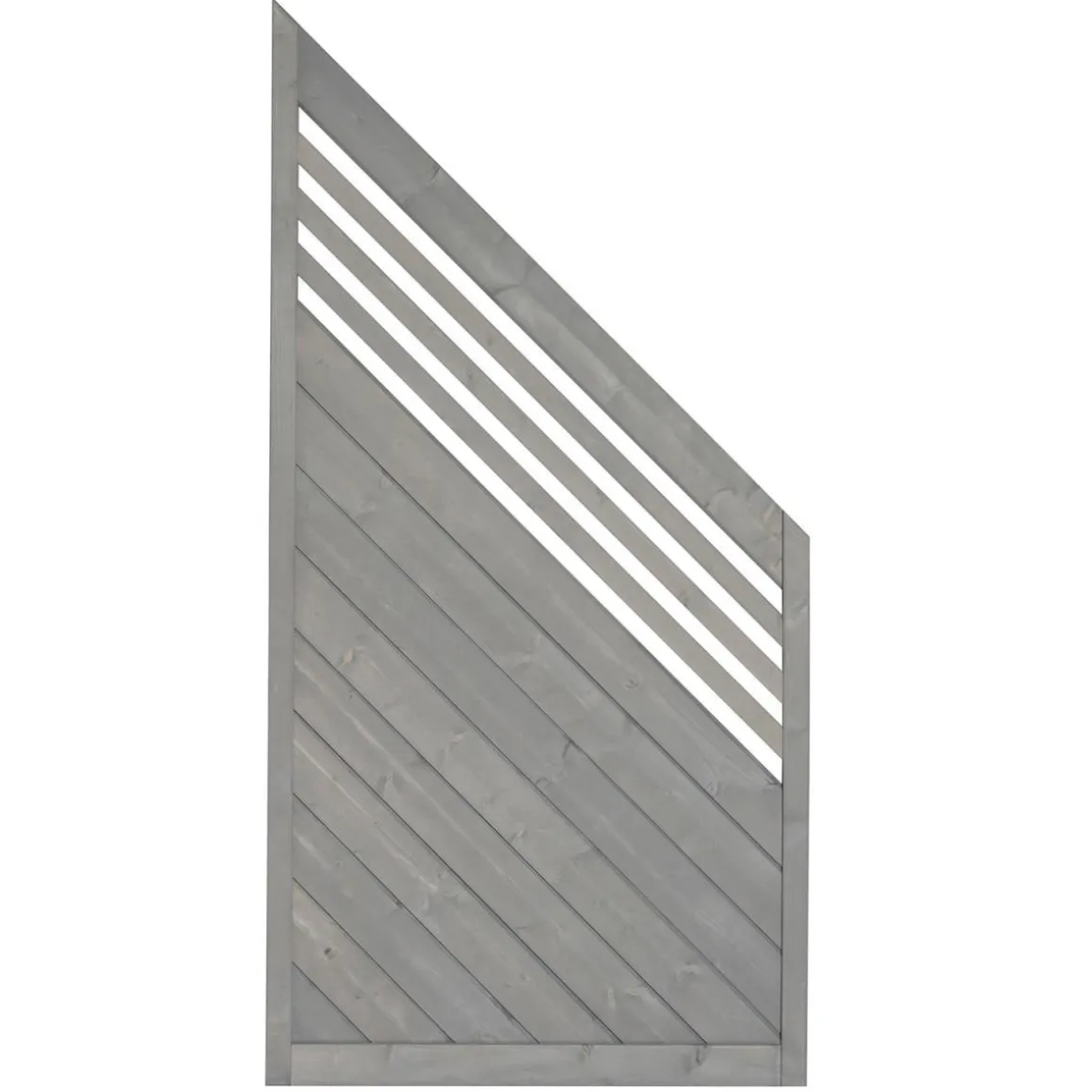Zaunserie Malmö Abschluss rechts 90 x 180/90 cm Fichte basaltgrau lasiert