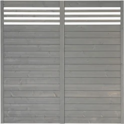 Zaunserie Malmö Grundelement 180 x 180 cm Fichte basaltgrau lasiert