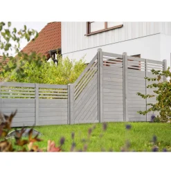 Zaunserie Malmö Grundelement 180 x 180 cm Fichte basaltgrau lasiert