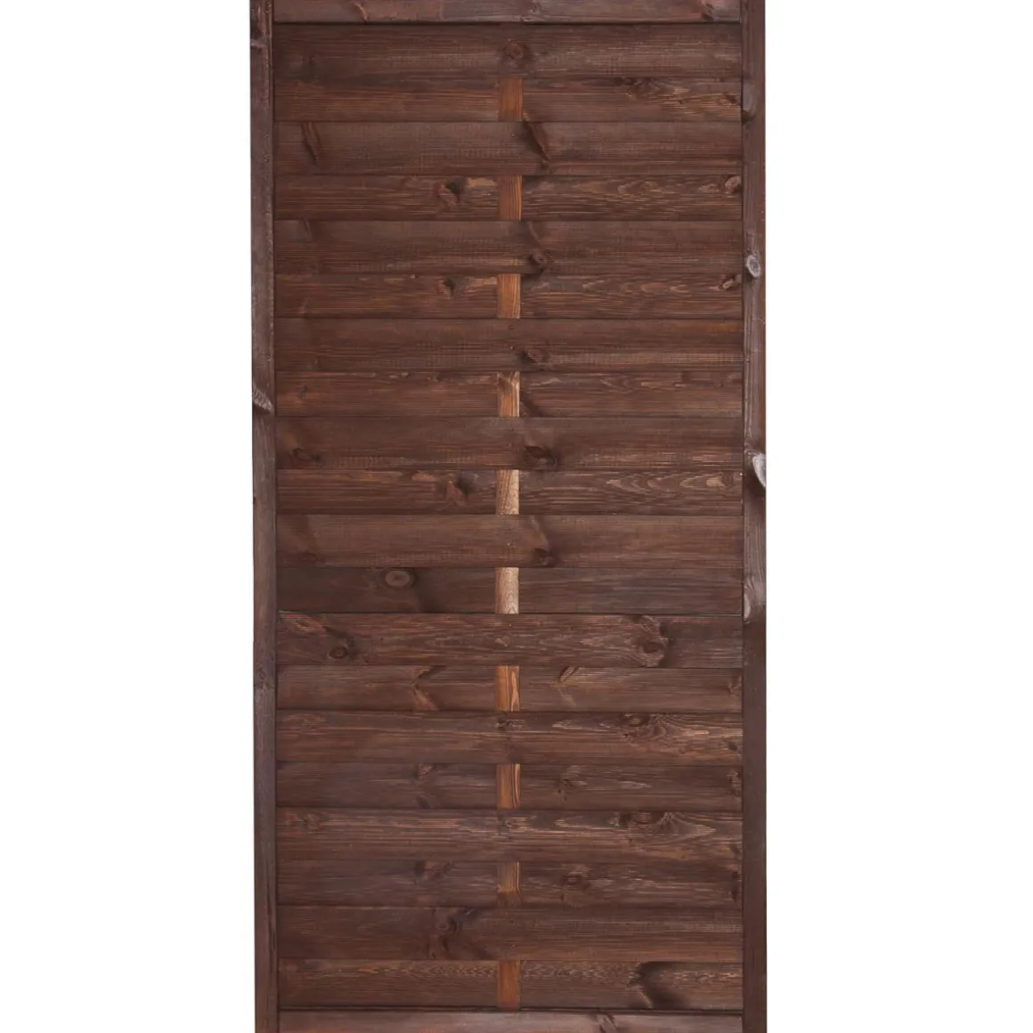 Zaunserie Oslo Zaunfeld 90 x 180 cm Kiefer braun lasiert